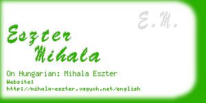 eszter mihala business card